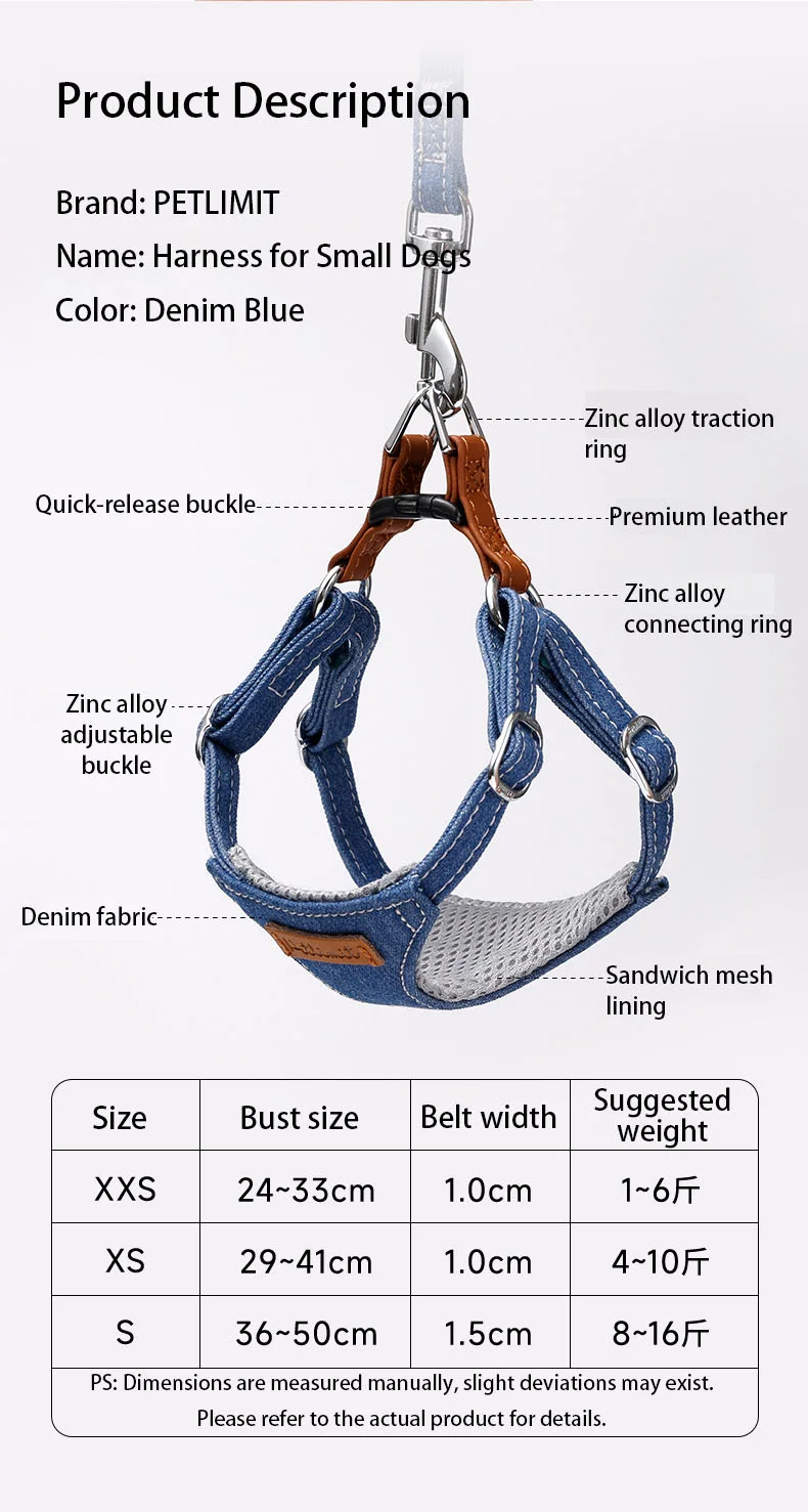 Denim Small-Dog Harness-2